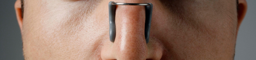 A man wants to have a straight nose using a natural method.